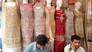 Bridal lehenga Garara party wear Dresses/ ichra market Lahore