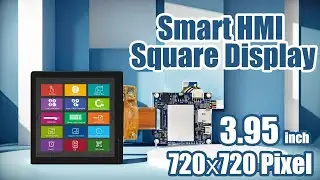 3.95 inch 720x720 Square HMI Display Intelligent Smart UART TFT LCD