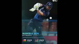 NAMIBIA WIN BY 6 WICKETS 13 BALLS LEFT J FRYLINCK #viral Shorts #sports Shorts #trending Shorts