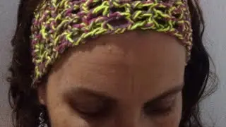 Faixa de cabelo colorida em crochê. Super fácil. Idéias Criativas. Modelo 02.