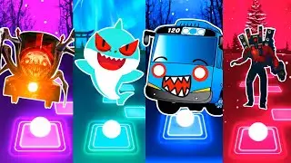 CHOO CHOO CHARLES vs BABY SHARK vs TAYO LITTLE BUS vs TITAN SPEAKERMAN  - Tiles Hop