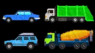 Paper Vehicles 3 | 8-Bit Chiptune Pixel Art Airplane Car Tractor and More