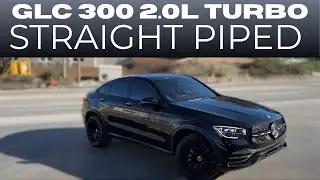 Mercedes GLC 300 2.0L Turbo 2022 года с прямыми трубами!