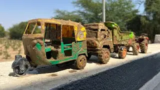 Jcb truck mini tractor mudding jcb auto rickshaw wala khilona toys cocotoys