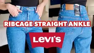 LEVI'S *RIBCAGE* STRAIGHT ANKLE Jeans | Review & Try-On with Different Shoes!