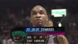 Blue Edwards Grizzlies 23pts vs Raptors (1995)