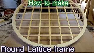Japanese woodworking projects // Making Japanese Round Shoji Screen //ASMR // No music,No talking