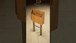 Folding Wooden Stool Design - Simple, Compact, Clever