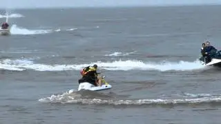 Burnham on sea jet skiing, Simon and Edward