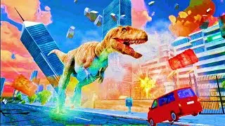 Dinosaur City Destroy Simulator - Angry Dino simulator 3d gameplay by R.K.Pandit gamer