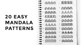 20 Easy Mandala Patterns For Beginners || Step by Step