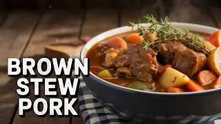 #Brown #Stew #Vegetable #Pork #Cuisine Jamaican Style!