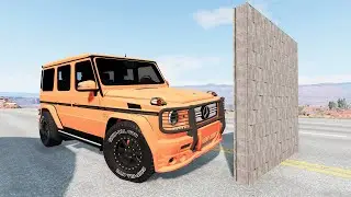 Cars vs Brick Wall - BeamNG.drive | MrJR Destruction