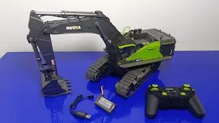 Unboxing excavadora HUINA 1593 RC 1/14 MUY ¡¡REALISTA!!