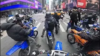 YZ125 Only Rideout Takes over NYC Streets                 (TIME SQUARE)