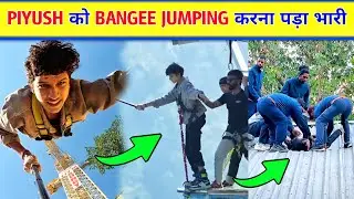 😯Fans Angry on Sourav joshi vlogs Bungee Jumping।Bungee jumping incident,Piyush joshi bungee Jumping