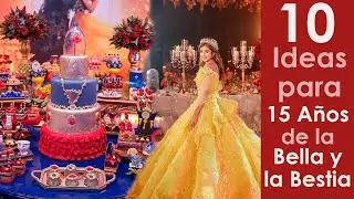 10 decoraciones para 15 años de la bella y la bestia