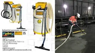 Drum Top VAC- Explosion Proof Spillrite Vacuums Canada Pneumatic Industrial Vacuums in operation