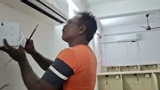 Ac installation in Allahabad  team fresh air flow #airconditioner #lucknow #srkfan #hitachi 