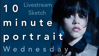 Wednesday 10 Minute Portrait - Livestream sketch- art challenge - day 15