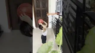 Enzo Playing Basketball 🏀 | Cute Kids Sports Moment #Shorts