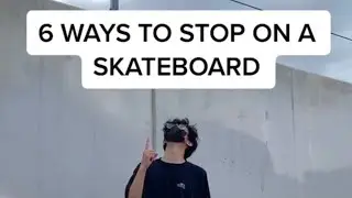 6 Ways To Stop On A Skateboard! #shorts