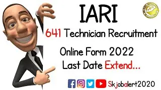 IARI Recruitment 2022 ||10th Pass || How to Apply online for 641 Technician Vacancy || Skjobalert