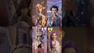 💄 Rumi vs Zoey vs Judy vs Gazelle | Color Mix Makeup Showdown ✨#kpop #zootopia2 #klingai #kling26