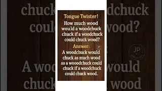 🪵 Riddle Time: How Much Wood Would a Woodchuck Chuck? 🤔 #quotes #riddletime #tonguetwister