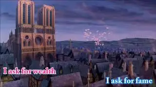 God Help the Outcasts (Male Karaoke) Lower Key - Hunchback of Notre Dame