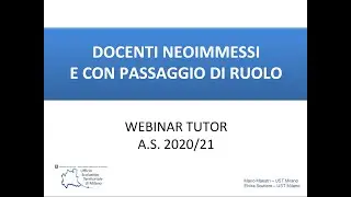 Il docente tutor nella formazione durante l'anno di prova