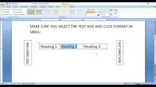 Change Text Direction in Ms Word 2007 / 2010