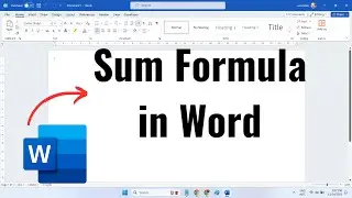 Ms word shortcut key for sum formula  | sum formula in word  | sum formula