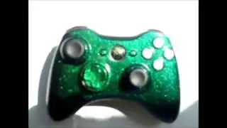 Custom Flip Paint Color Changing Xbox Controller ( Green to Blue )