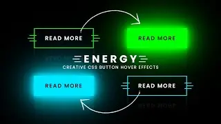 CSS Energy Button Hover Effects | Neon Light Animation Effects on Hover