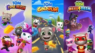 Talking Tom Time Rush X Gold Run X Hero Dash Funny Fails | Talking Tom All Endless Gameplay