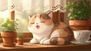 Cozy Cat Nap 🏡 Sweet Chibi Anime | AI Generation #anime #cottagecore