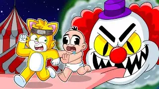 ¡Un PAYASO LOCO nos PERSIGUE en Roblox! 😱🤡 | Carnaval del Terror Roblox | 2 Noobs Escapan del PAYASO