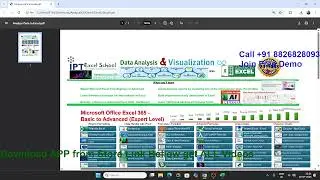 Data Analysis and Data Visualization with Advanced Excel -  Sujeet Sir Classes | IPT Excel School
