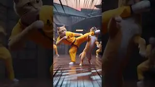 🐱🐱Evolution of Cat : Kung fu : AI CAT😎😂 #cat #cute #ai #shorts