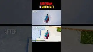 Superman but it&rsquo;s Minecraft ❄️ #minecraft #superman #minecraftmovie #memes