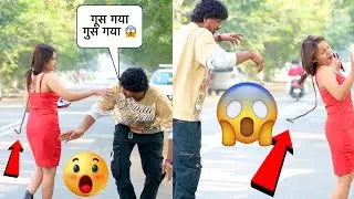 लड़की के पीछे निकला साप 😱 | Prank On Cute Girl 🥰 | At Manish 