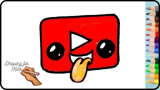 How to draw Youtube logo drawing | Как нарисовать логотип вашей трубки