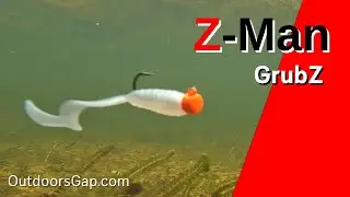 Z-Man Soft Plastic GrubZ UNDERWATER VIDEO Shimmer Pearl For FISHING