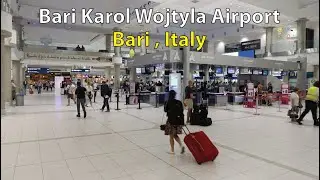 walking tour Bari Karol Wojtyla International Airport , Bari Airport, Italy
