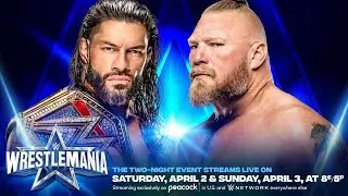 WWE Wrestlemania 38 - Roman Reigns (Universal Champion) vs  Brock Lesnar (WWE Champion)