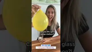 Can You Lift A Glass Using A Balloon ?! #shorts #inspecthackz #experiment