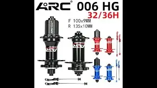ARC MT006 Mountain Bike Front Rear Hub Seal 4 Bearings 28 32 36 Hole Disc Brake 8-11 speed 4 pawls