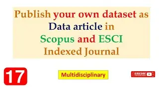 Data article | Scopus | ESCI Journal | Data Article Publication