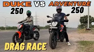 Ktm Adventure 250 vs Duke 250 Drag Race | Let's See Which Bike is Best ?